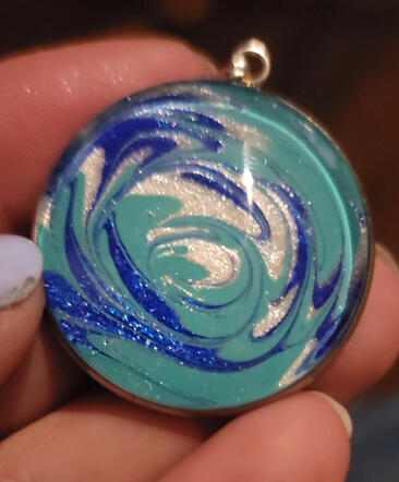 Wearable Art Pendant with Shimmer Wearable Art Pendant with Shimmer