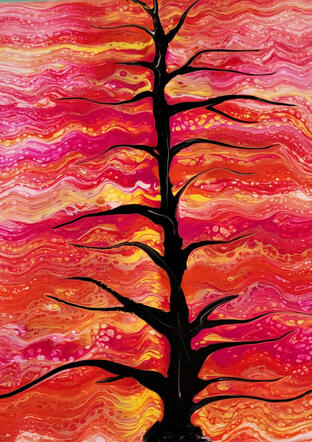 Tree Swipe in Sea at Sunrise Tree Swipe in Sea at Sunrise