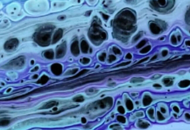 Sea of Myths Purple and Pale Blue Colors over a Nyx Base.